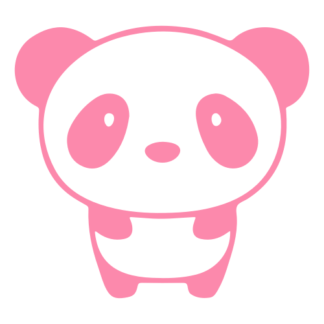 Little Panda Decal (Pink)